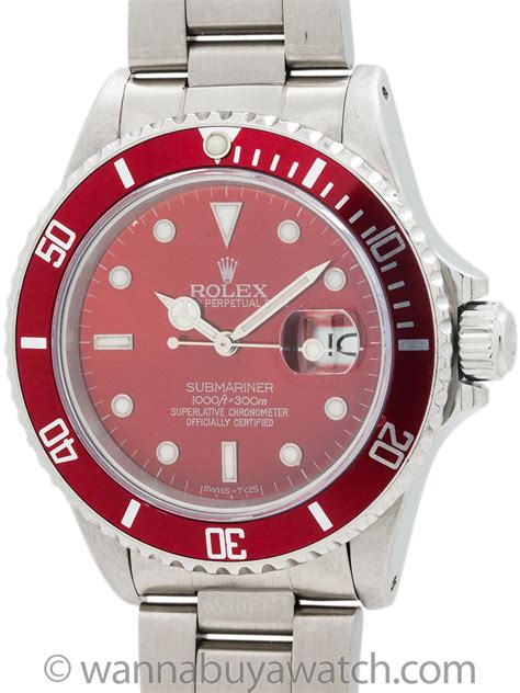 rolex submariner red face